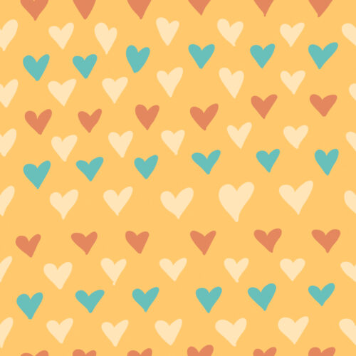 Vintage Hearts Yellow