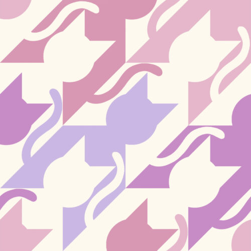 Catstooth Lavender Fields on Cream