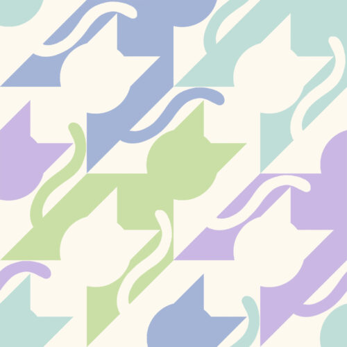 Catstooth Serene Scene on Cream