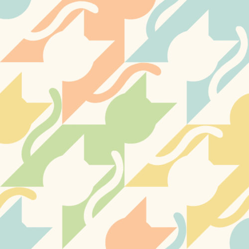 Catstooth Soft Spring on Cream