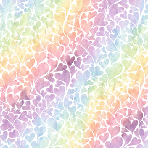 Swirly Hearts in Cotton Candy Small