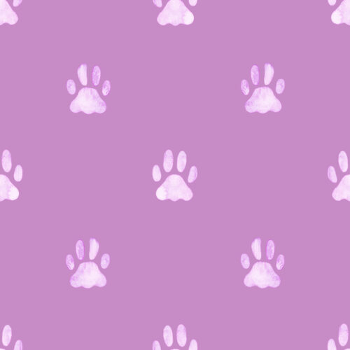 Watercolor Paw Prints in Lilac