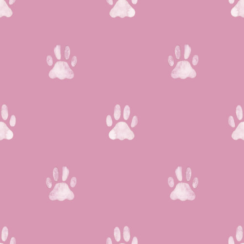 Watercolor Paw Prints in Mauve