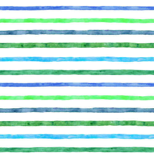 Watercolor Stripe Green Blue