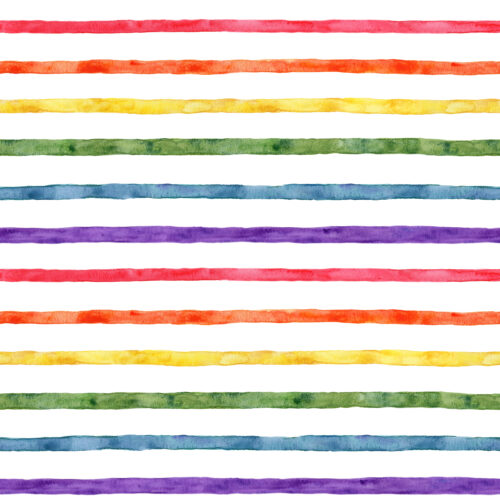 Watercolor Stripe Rainbow