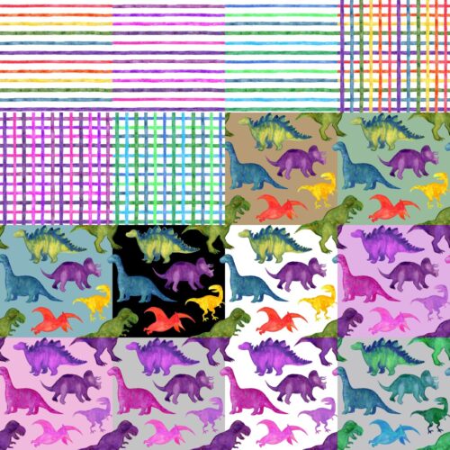 Watercolor Dinosaurs