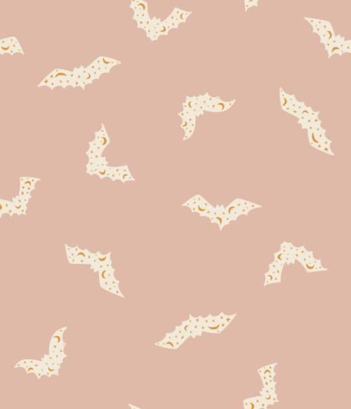 Erin Kendal - Halloween Bats on Light Beige
