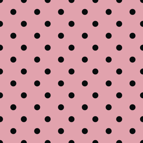 Vivie & Ash - 5 Polka Dot Black On Pink