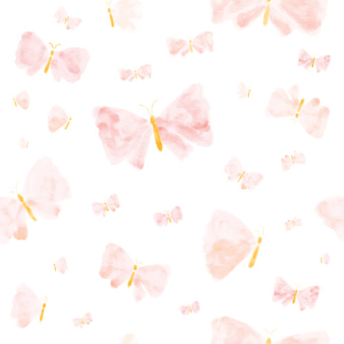 Seamless Gal - 5 Watercolor Pink Butterflies