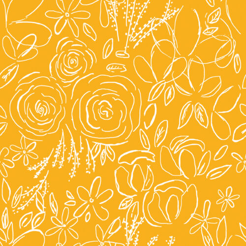 Seamless Gal - 5 Floral Line Art