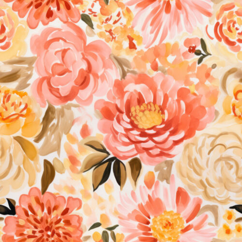 RosyFallFloralPaperPatternShop