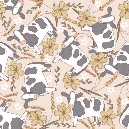 Gray Cow Floral