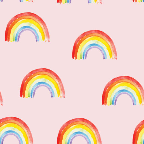 Hip Kid Design - 8863914 rWatercolor Rainbows Blush