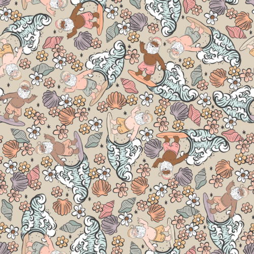 Surfing Santa Seashells