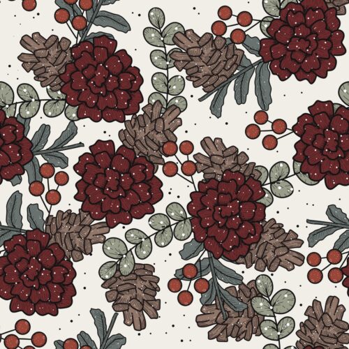 Burgundy Pine Blooms