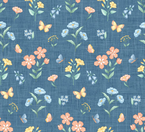 Krystal Winn - Alaska Meadow Floral Blue