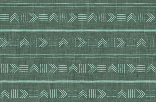 Krystal Winn - Alaska Tribal Stripe Dark Green