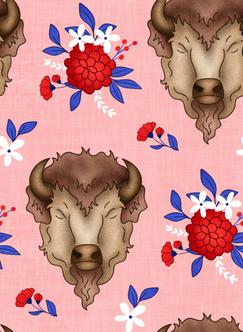 Krystal Winn - All American Cowboy Floral Buffalo