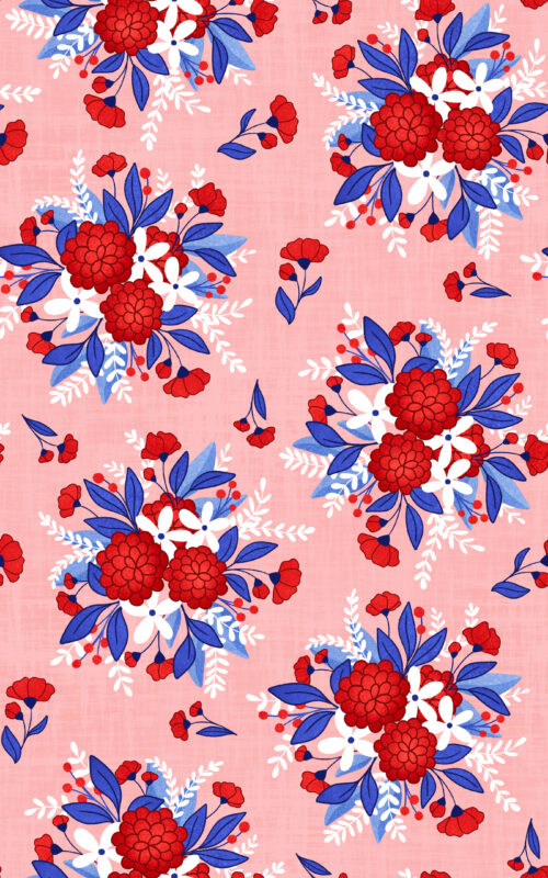 Krystal Winn - All American Cowboy Floral Pink