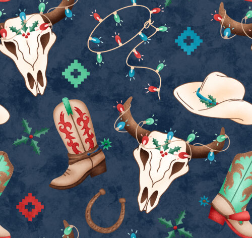 Krystal Winn - All I Want For Christmas Cowboy Navy