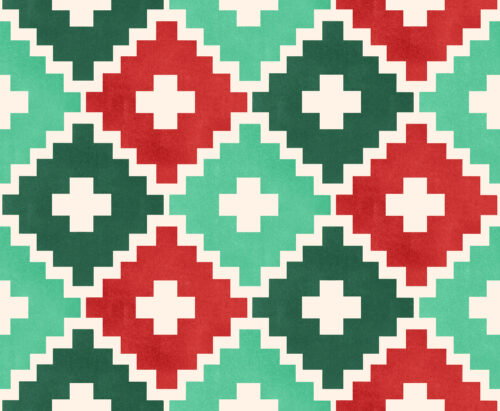 Krystal Winn - All I Want For Christmas Western Geo Green