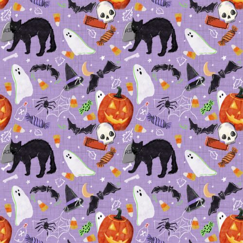 Lindsay Anne - All Things Halloween On Potion Purple Textured