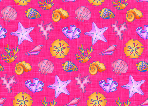 Krystal Winn - Aloha Seashells Hot Pink