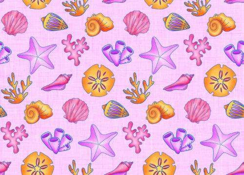 Krystal Winn - Aloha Seashells Light Purple