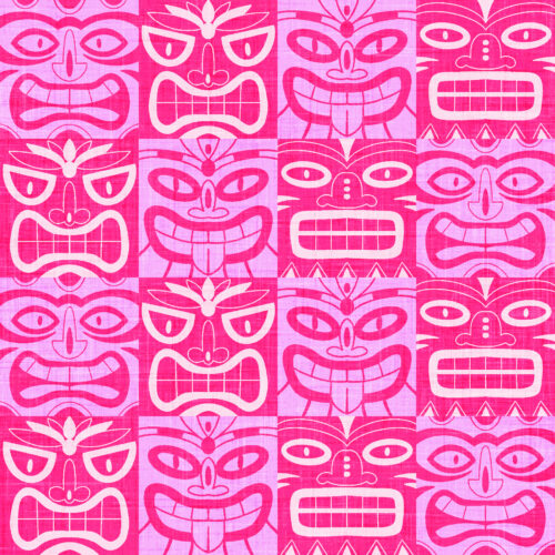 Krystal Winn - Aloha Tiki Check Pink