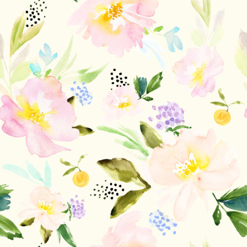 Hip Kid Design - Always in Bloom Spring Florals on Cream