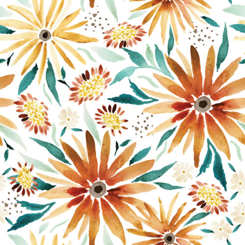 Indy Bloom Designs - Amber Sunflower Fields White