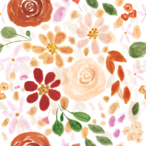 Seamless Gal - Amber Watercolor Fall Bouquet