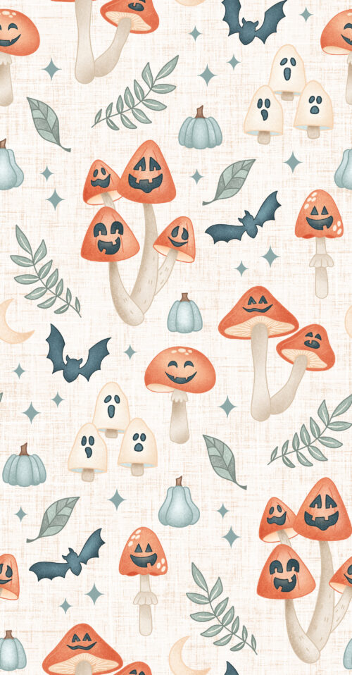 Krystal Winn - Apothecary Spooky Mushrooms White
