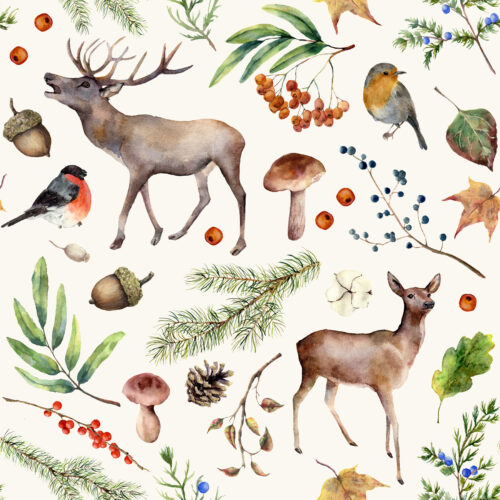 Hip Kid Design - Autumn Woods on Bone