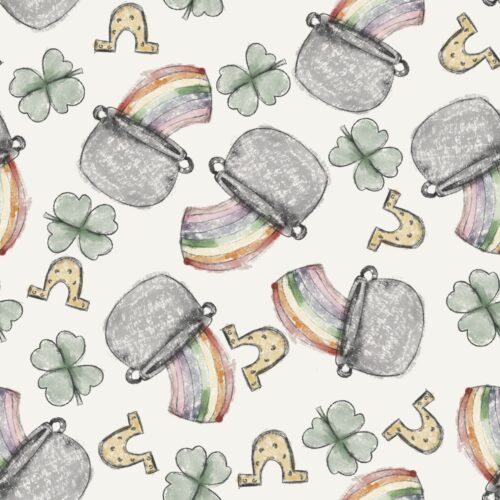 Grey Rainbow Clovers
