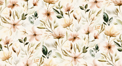 Sara Swanson - Blush Bouquet Sepia:green On Cream