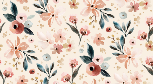 Sara Swanson - Blush Pink Floral Large On Cream