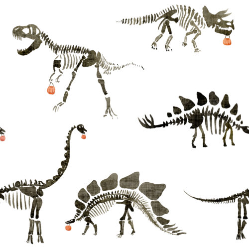 Hip Kid Design - Bad to the Bone Halloween Dinosaurs