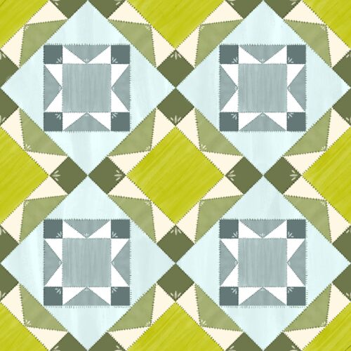 Lindsay Anne - Barn Quilt Green And Chino
