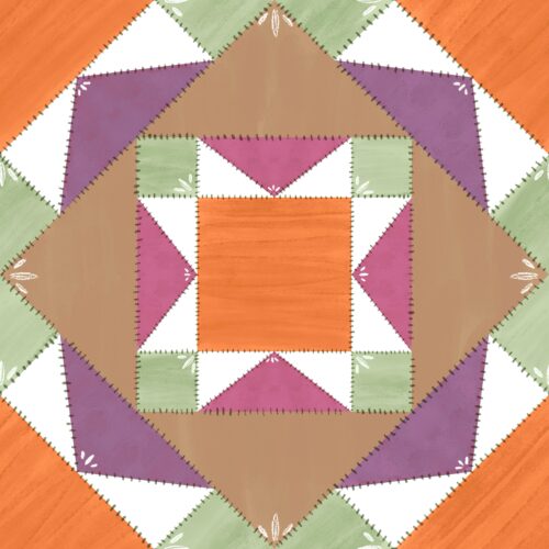 Lindsay Anne - Barn Quilt Rustic Jewel Tone