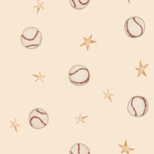 Baseball and Stars Ivory