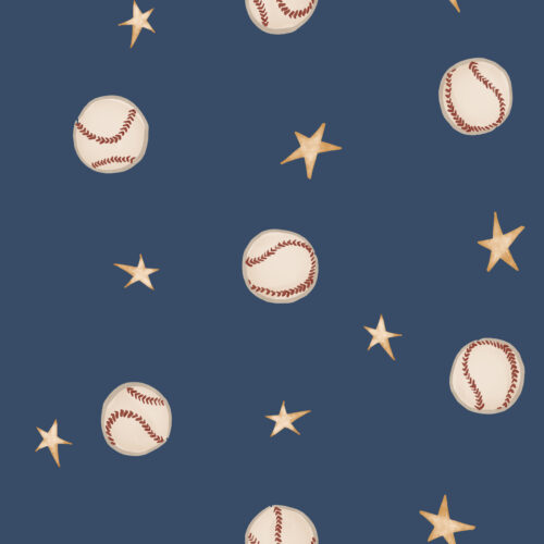Baseball and Stars Navy