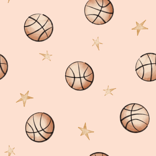 Basketball and Stars Blush