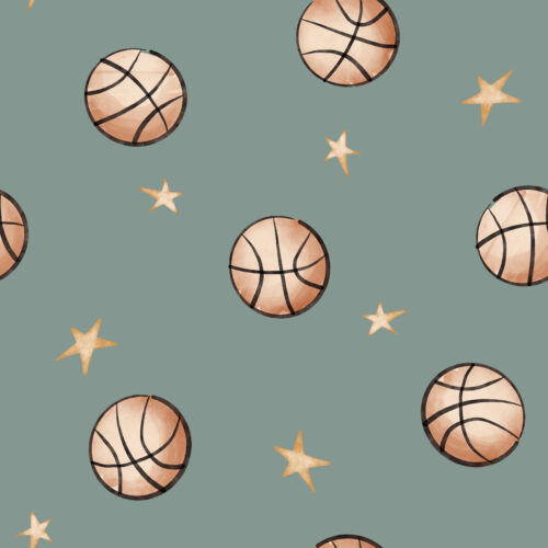 Basketball and Stars Dusty Green