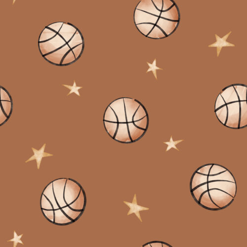 Basketball and Stars Rust