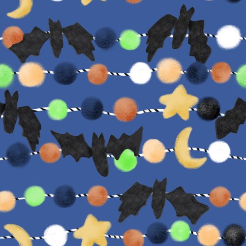 Lindsay Anne - Bat Garland Blue