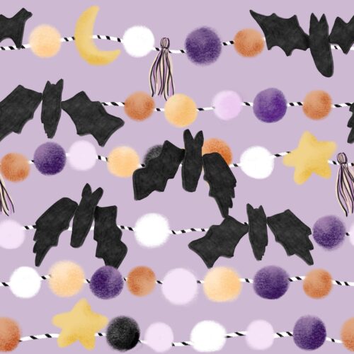 Lindsay Anne - Bat Garland Dusty Purple