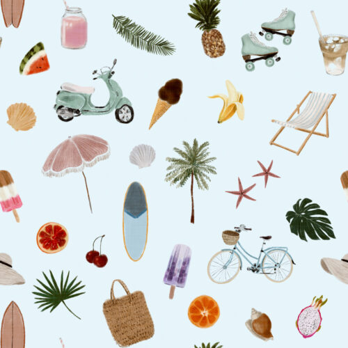 Hip Kid Design - Beach Days on Polar Blue