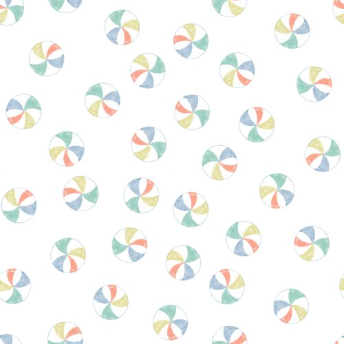 Lindsay Anne - Beach Ball Dots White