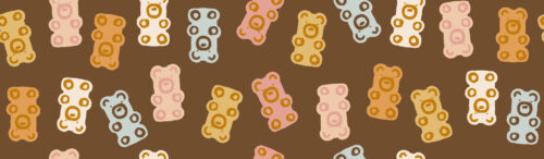 Indy Bloom Designs - Bears In Gummie Chocolate 1.9x6.6